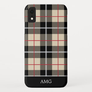 Chic Thompson Camel Tartan Plaid Monogram Case-Mate iPhone Case
