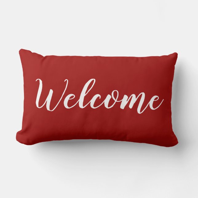 CHIC THROW PILLOW_"Welcome" Lumbar Cushion (Front)