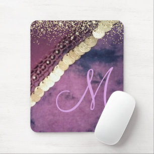 Chic Tie Dye Monogram Gypsy Scarf Mouse Pad