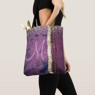 Chic Tie Dye Monogram Gypsy Scarf Tote Bag