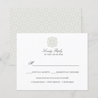 Chic Tiles  elegant WEDDING REPLY menu option