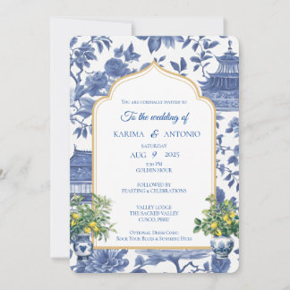 Chic-tique Chinoiserie Limoncello Infusion Invitation