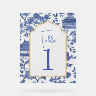 Chic-tique Chinoiserie Table Number  Acrylic Sign