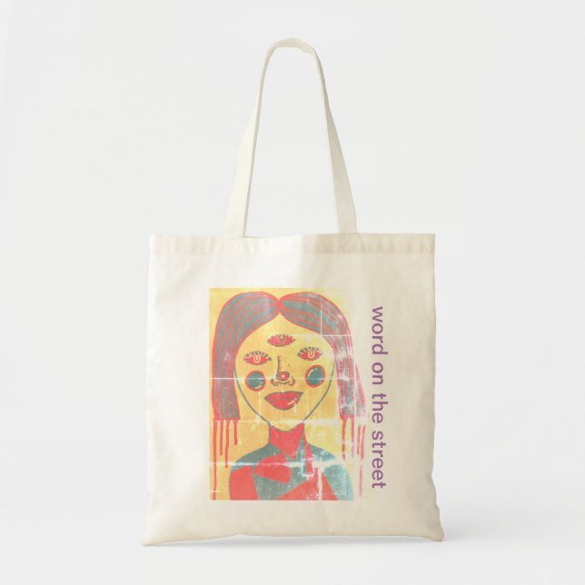 chic tote bag - word on the street designs (Front)