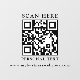 Chic Transparent QR Logo Biz door sign