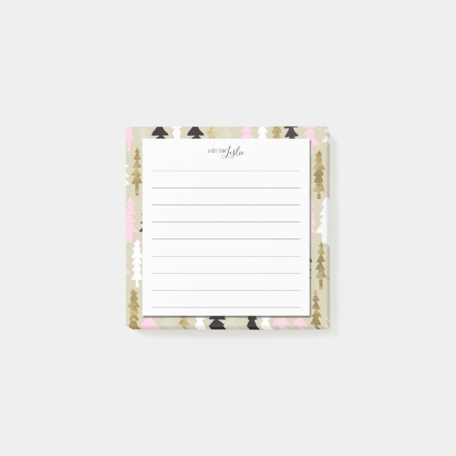 Chic Tree A Note From Monogram Notepad (Front)