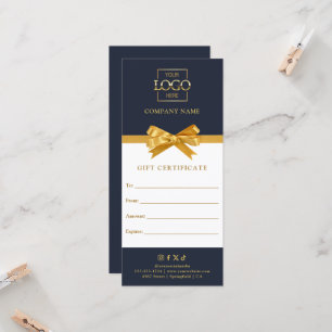 Chic Trendy Business Personalised Gift Certificate