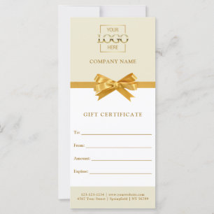 Chic Trendy Business Personalized Gift Certificate