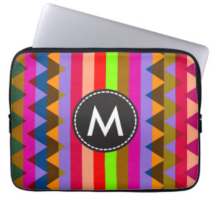 Chic Trendy Chevron Stripes Pattern #3 Laptop Sleeve