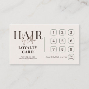 Chic Trendy Espresso Matcha QR Loyalty Card