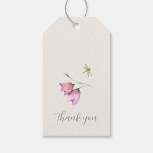 Chic Trendy Floral Bugs Woodland Thank You Gift Tags