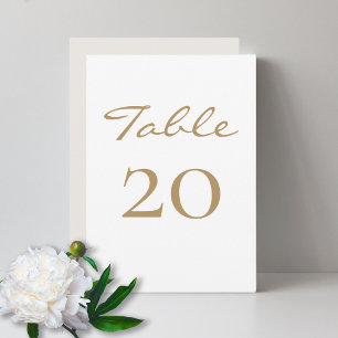 Chic & Trendy Minimal Table Number Card