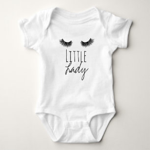 chic trendy stylish girly eyelashes little lady baby bodysuit