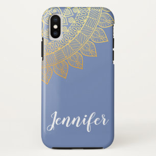 Chic Tribal Pattern 2 / Blue Case-Mate iPhone Case