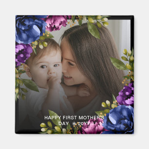 Chic Tropical Boho Floral Mother's Day Gift Magnet