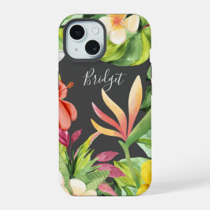 chic tropical colorflul Hawaii floral iPhone 15 Case
