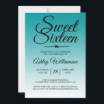 Chic Tropical Green Ombre Sweet 16 16th Birthday Invitation<br><div class="desc">A chic tropical green ombre design Sweet 16 birthday invitation. The bright greenfades onto a white background. The text "Sweet Sixteen" in black is set in modern script. Elegant 16th birthday party invitation for a glamourous Sweet Sixteen, perfect for her, the fashionista who loves modern pattern, luxury and glam with...</div>