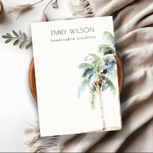Chic Tropical Palm Tree Blank Jewellery Display Business Card
