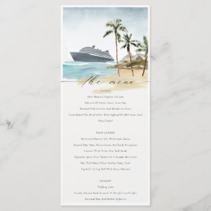 Chic Tropical Seascape Palm Beach Cruise Wedding Menu