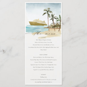 Chic Tropical Seascape Palm Beach Cruise Wedding Menu
