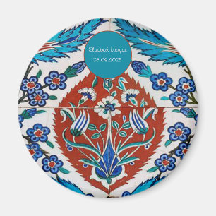 Chic Turkish Ceramic Floral Magnet