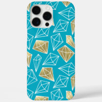 Chic Turquoise Aqua Blue Gold Diamonds