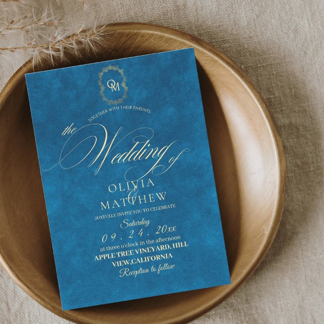 Chic Turquoise / Teal Wedding  Invitation (Creator Uploaded)