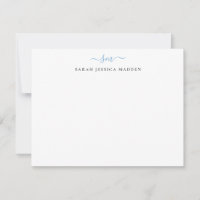 Chic Two Monogram Girly Script Dusty Blue Grey