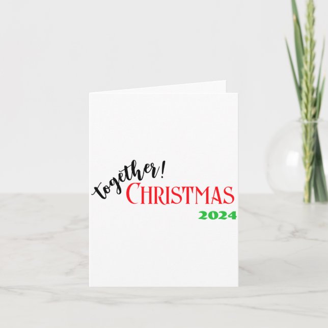 Chic Tygraphy Together Christmas Infant  Card (Front)