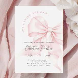Chic Tying the Knot Bridal Shower Invitation