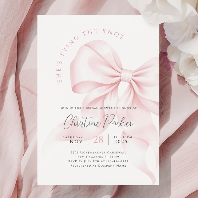 Chic Tying the Knot Bridal Shower Invitation (Creator Uploaded)