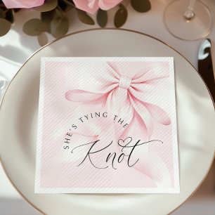 Chic Tying the Knot Bridal Shower Invitation Napkin