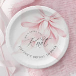 Chic Tying the Knot Bridal Shower Invitation Paper Plate<br><div class="desc">Serve your treats in style with these elegant blush pink bridal shower paper plates. Featuring a romantic watercolor bow,  they’re perfect for creating a chic,  coquette,  and minimalist party vibe.</div>