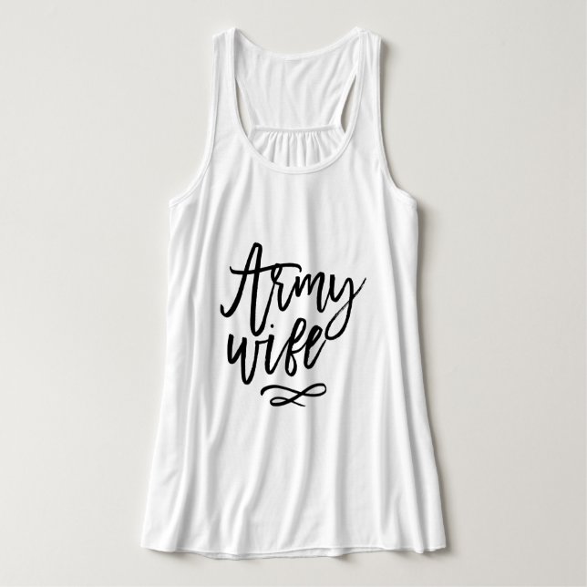 Chic Typography - Army Wife Singlet (Design Front)