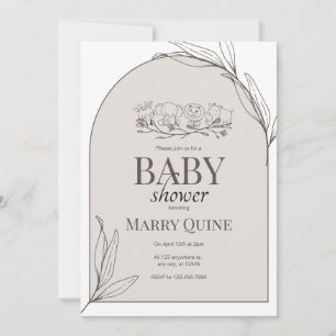Chic Typography Baby Shower  Invitation