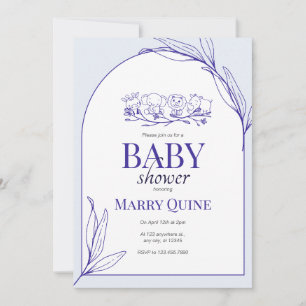 Chic Typography Baby Shower Invitation