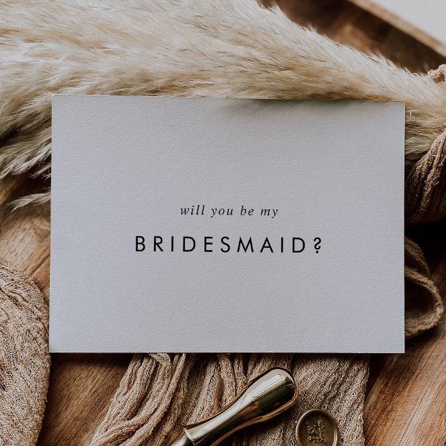 Chic Typography Bridesmaid Proposal Card (Creator Uploaded)