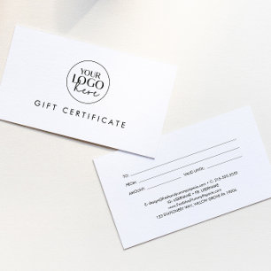 Chic Typography Business Logo Gift Certificate