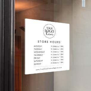 Chic Typography Business Logo Store Hours