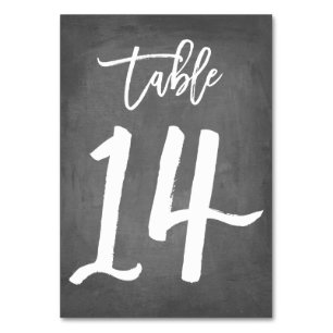 Chic Typography Chalkboard Table Number   Table 14