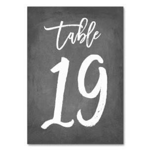 Chic Typography Chalkboard Table Number   Table 19