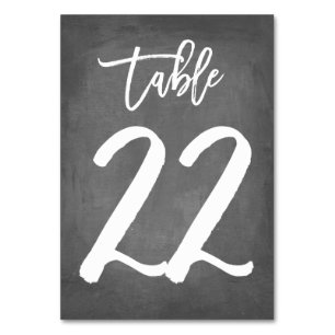 Chic Typography Chalkboard Table Number   Table 22
