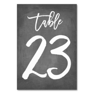 Chic Typography Chalkboard Table Number Table 23