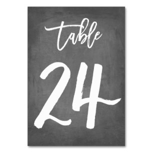Chic Typography Chalkboard Table Number Table 24