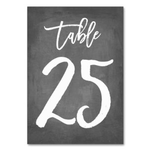 Chic Typography Chalkboard Table Number Table 25