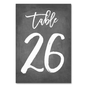 Chic Typography Chalkboard Table Number Table 26
