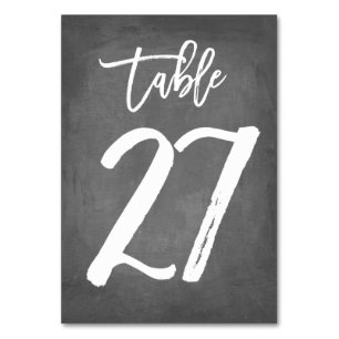Chic Typography Chalkboard Table Number   Table 27