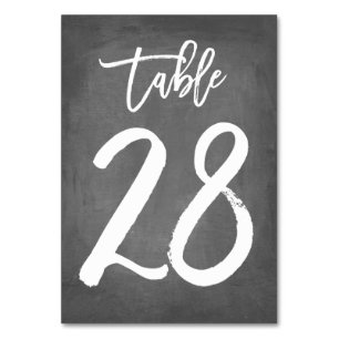 Chic Typography Chalkboard Table Number Table 28
