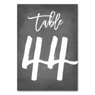 Chic Typography Chalkboard Table Number   Table 44