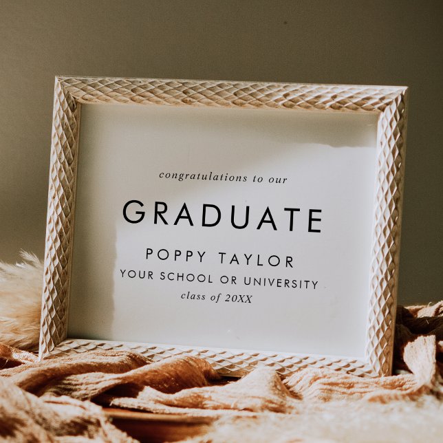 Chic Typography Congratulations Graduate Poster (Creator Uploaded)